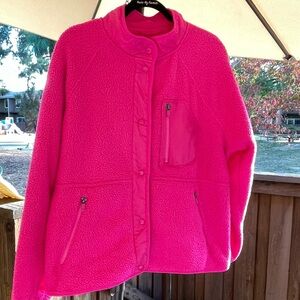 Vibrant Pink Fleece Jacket